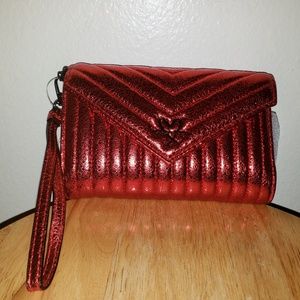 Victoria's Secret Metallic Red Clutch